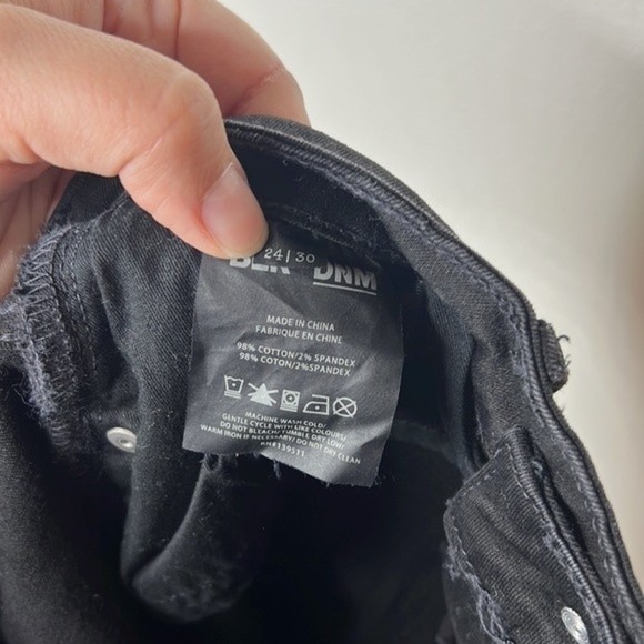 BLK DNM snakeskin print skinny jeans black 24 / 30 - Picture 6 of 6